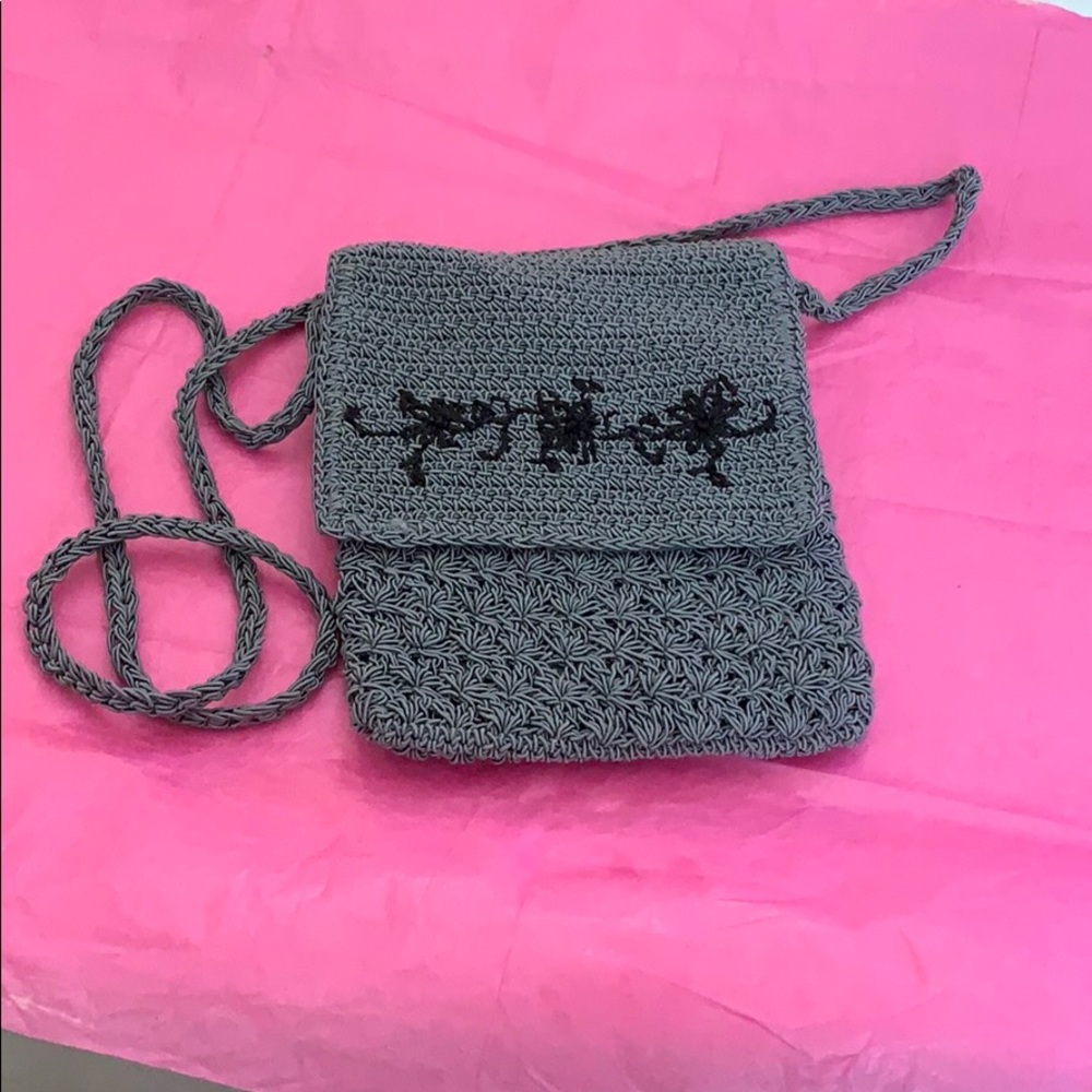 Gray Crochet bag